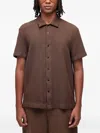 Osklen Textured Short-sleeve Shirt In Brown