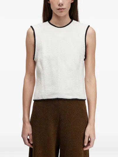 Osklen Textured Sleeveless Top In White