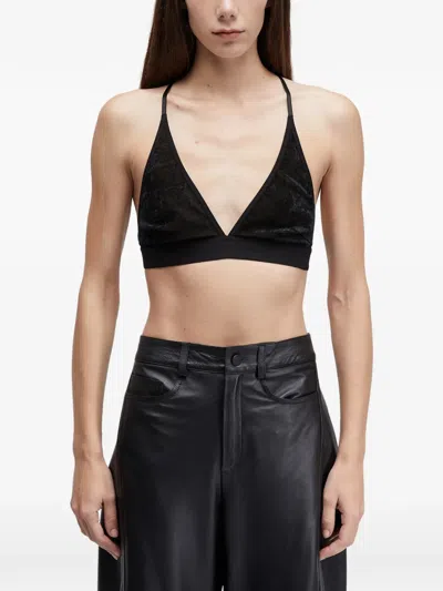 Osklen Tulle Velvet Top In Black