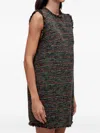 Osklen Tweed Fringed Mini Dress In Black