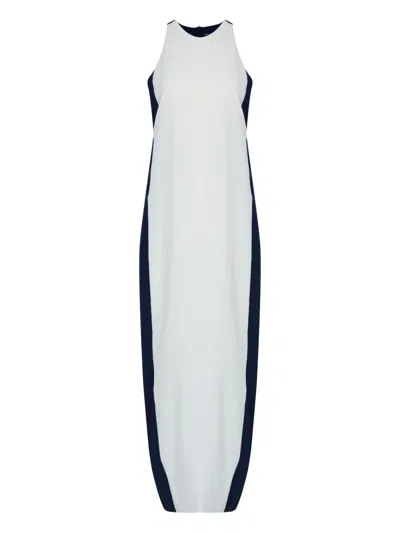 Osklen Two-tone Midi Dress In White