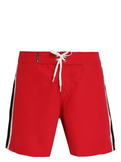 Osklen Urban Stripes Swim Shorts In Red