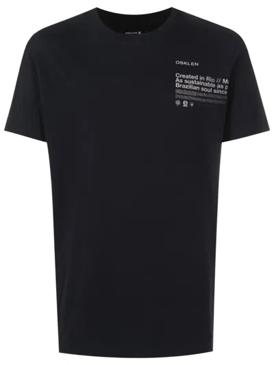 Osklen Vintage Branded Jersey T-shirt In Black