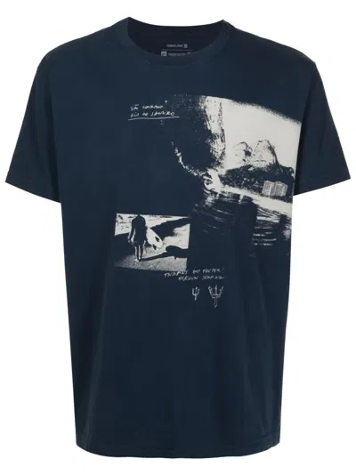Osklen Vintage Twinfins Go Faster T-shirt In Blue