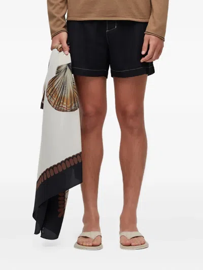 Osklen Welt-pocket Linen Shorts In Black