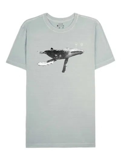 Osklen Whale-print Crew-neck T-shirt In Gray