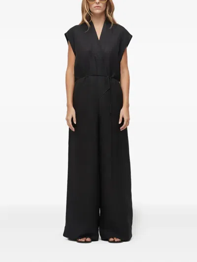 Osklen Wrap Back-zip Jumpsuit In Black