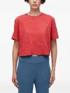 Osklen Wrinkle-effect Short-sleeve Top In Red