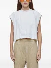 Osklen Wrinkle Mock-neck Top In White