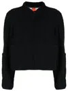 Osklen Zip-up Fleece Cropped Jacket In Black