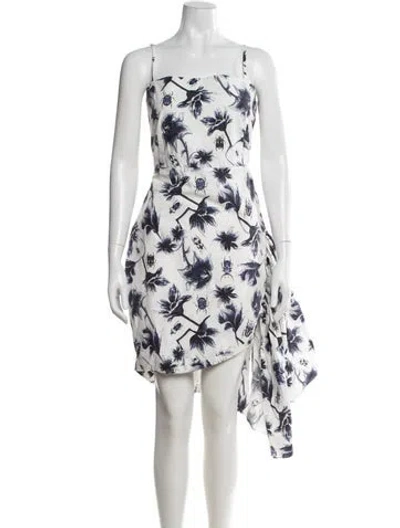 Pre-owned Osman Floral Print Mini Dress In Multi