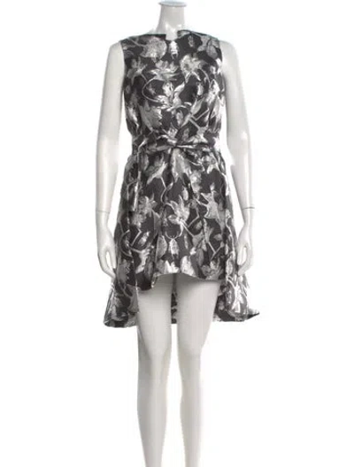 Pre-owned Osman Floral Print Mini Dress In Multi