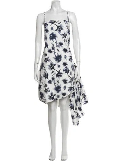 Pre-owned Osman Floral Print Mini Dress In Multicolor
