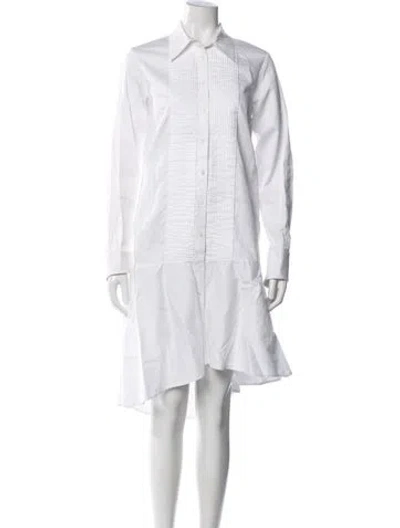 Pre-owned Osman Knee-length Dress In White