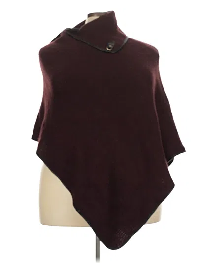 Pre-owned Osman Poncho In Burgundy
