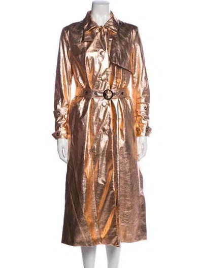 Pre-owned Osman Trench Coat In Metallic/orange