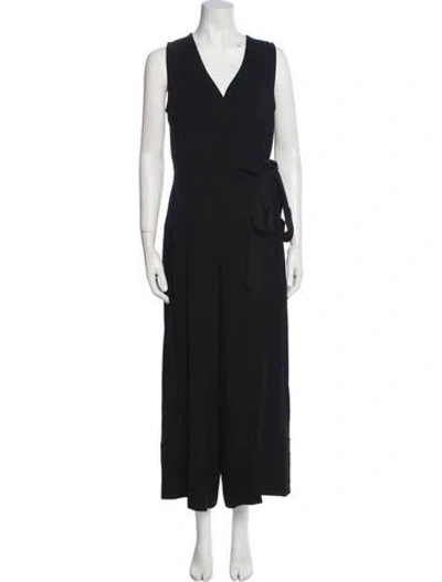 Pre-owned Osman V-neck Jumpsuit In Black