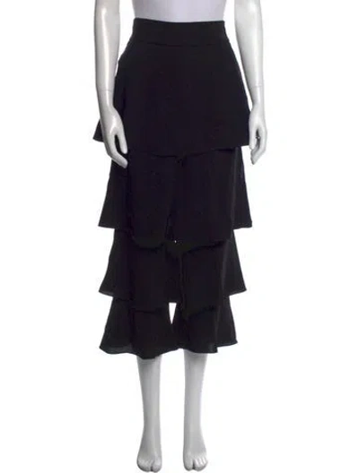 Pre-owned Osman Wide Leg Pants In Black