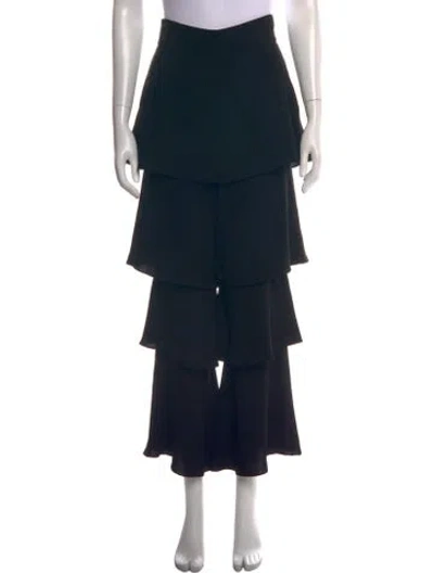 Pre-owned Osman Wide Leg Pants In Black