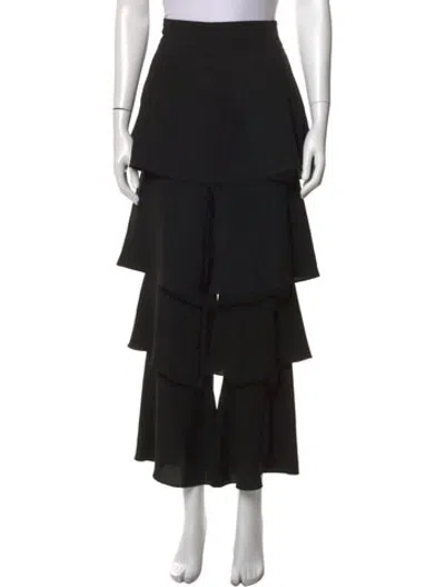 Pre-owned Osman Wide Leg Pants In Black