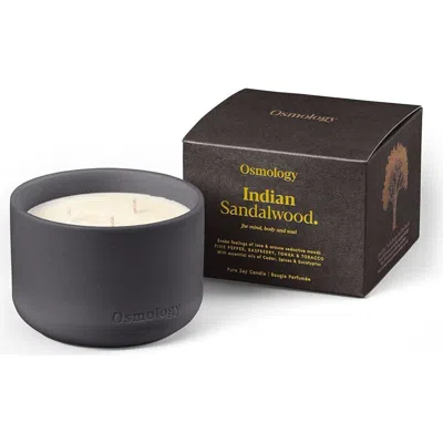 Osmology Indian Sandalwood Scented Triple Wick Candle In Black