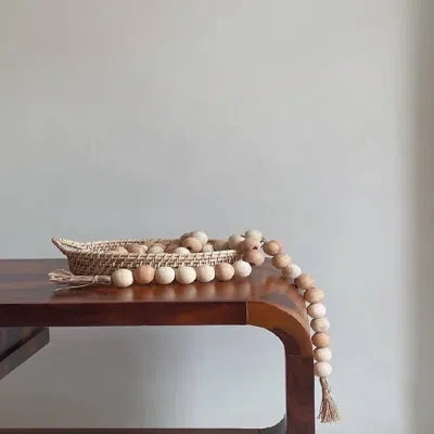 Osmos Studio Farmhouse Wood Beads In Beige