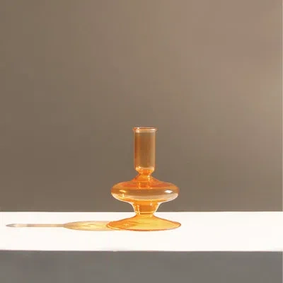 Osmos Studio Gigi Candle Holder In Orange
