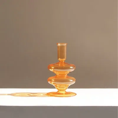 Osmos Studio Gigi Candle Holder In Orange