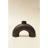 Osmos Studio Half Polo Vase In Off Black