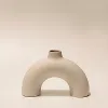 Osmos Studio Half Polo Vase In Off White