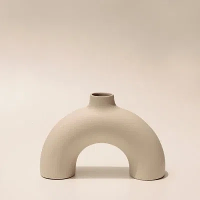 Osmos Studio Half Polo Vase In White