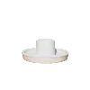 Osmos Studio Whirl Ceramic Candle Holder In Matte White