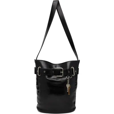 Osoi Black Bucket Brocle Bag In Stone Black