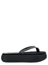 Osoi 'boat' Black Flip Flops With Chunky Sole In Black