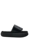 Osoi Black Boat Padded Slides In Black
