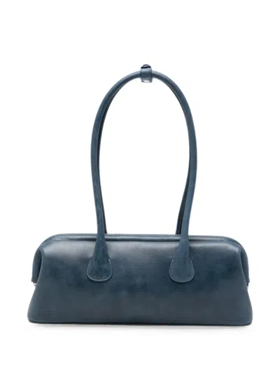 Osoi Boat Aged-effect Leather Tote Bag In Purple
