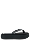 Osoi 'boat' Black Flip Flops With Chunky Sole In Black