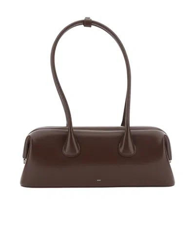 Osoi Boat Wide Clasp Fastened Shoulder Bag In Brown