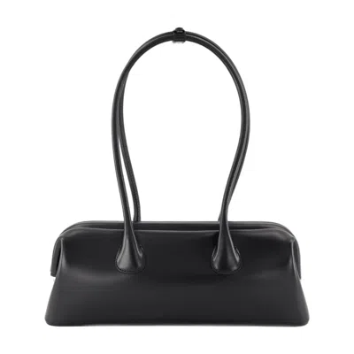 Osoi Boat Wide Mini Shoulder Bag In Black