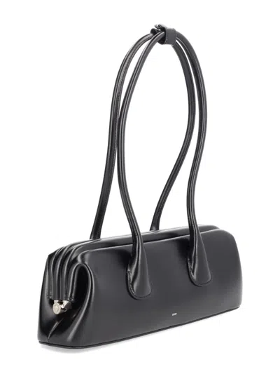 Osoi Boat Wide Mini Shoulder Bag In Black