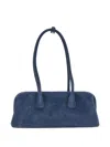 Osoi Boat Wide Suede Shoulder Bag In Blue