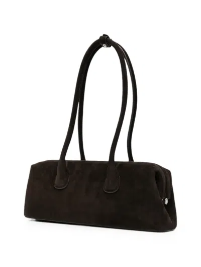 Osoi Boat Wide Suede Shoulder Bag In Brown