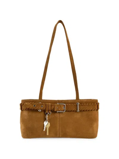 Osoi Braided Buckled Shoulder Bag In Brown