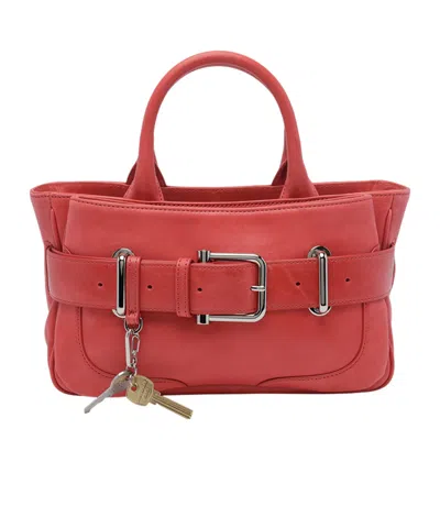 Osoi Brocle Belted Tote Bag In Red