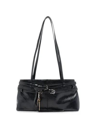 Osoi Brocle Buckled Leather Shoulder Bag In Neutral
