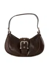 Osoi Brocle Buckled Leather Shoulder Bag In Brown