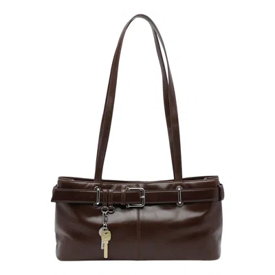 Osoi Brocle Buckled Shoulder Bag In Burgundy