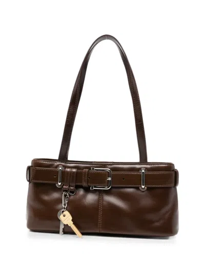 Osoi Brocle Buckled Shoulder Bag In Brown