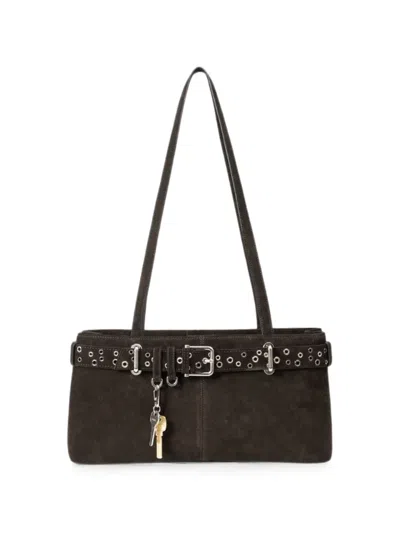 Osoi Brocle Eyelet-embellished Buckled Shoulder Bag In Brown