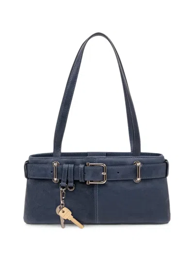 Osoi Brocle Mini Buckled Leather Tote Bag In Blue